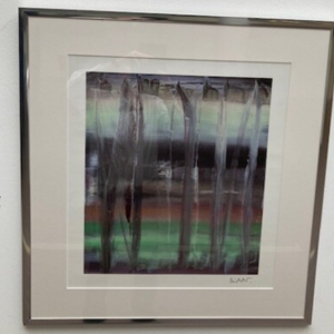 Gerhard Richter Abstraktes Bild, farbiger Kunstdruck, handsigniertes